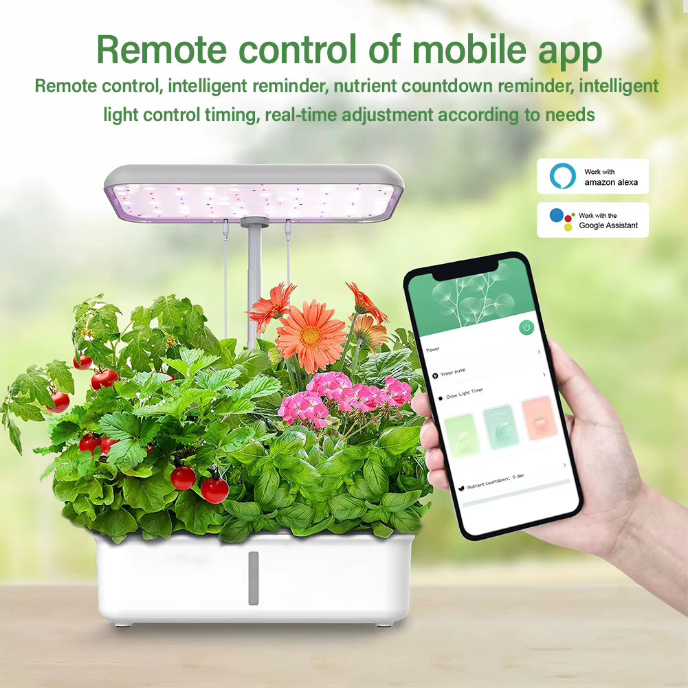 Tuya Wifi Plant Hydroponics System Growing LED Light Soilless Smart Planting Machine Self Watering Indoor Home Gardening Planter