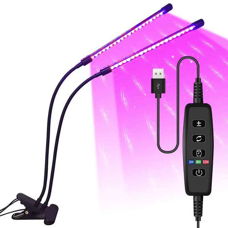 USB LED Plant Grow Light Indoor Garden 10 Dimmable Levels Grow Light Full Spectrum Timer Setting Hydroponic Greenhouse 3H/9H/12H