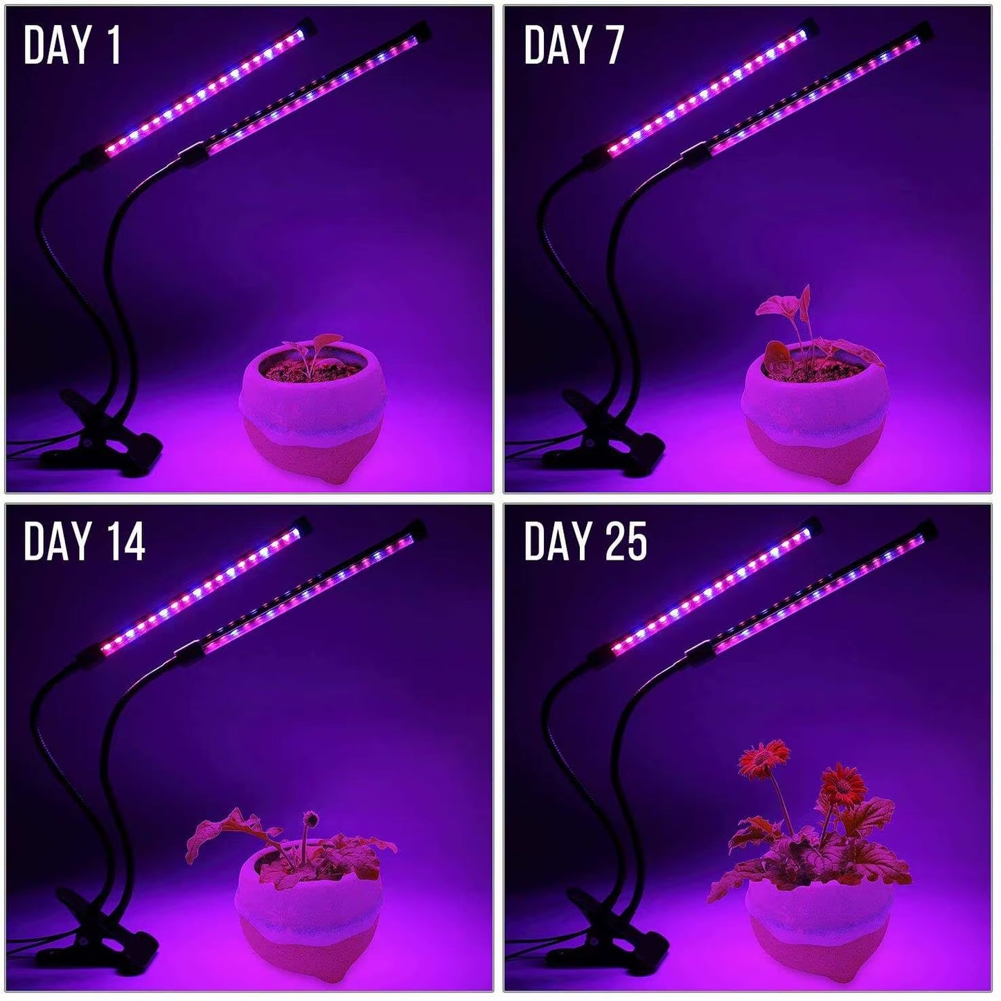 USB LED Plant Grow Light Indoor Garden 10 Dimmable Levels Grow Light Full Spectrum Timer Setting Hydroponic Greenhouse 3H/9H/12H